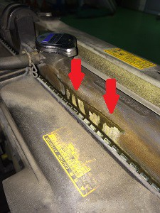 アッパタンク亀裂